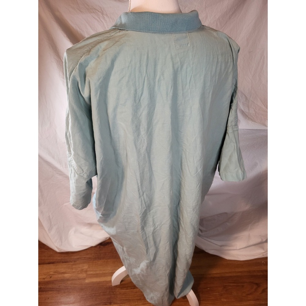 Vintage Cotton Castle Lagenlook Size Small Blue Button Up Dress - Picture 5 of 6